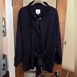 AG Adriano Goldschmied The Kahlen Indigo Ink Blue Belted Jacket- Size XL